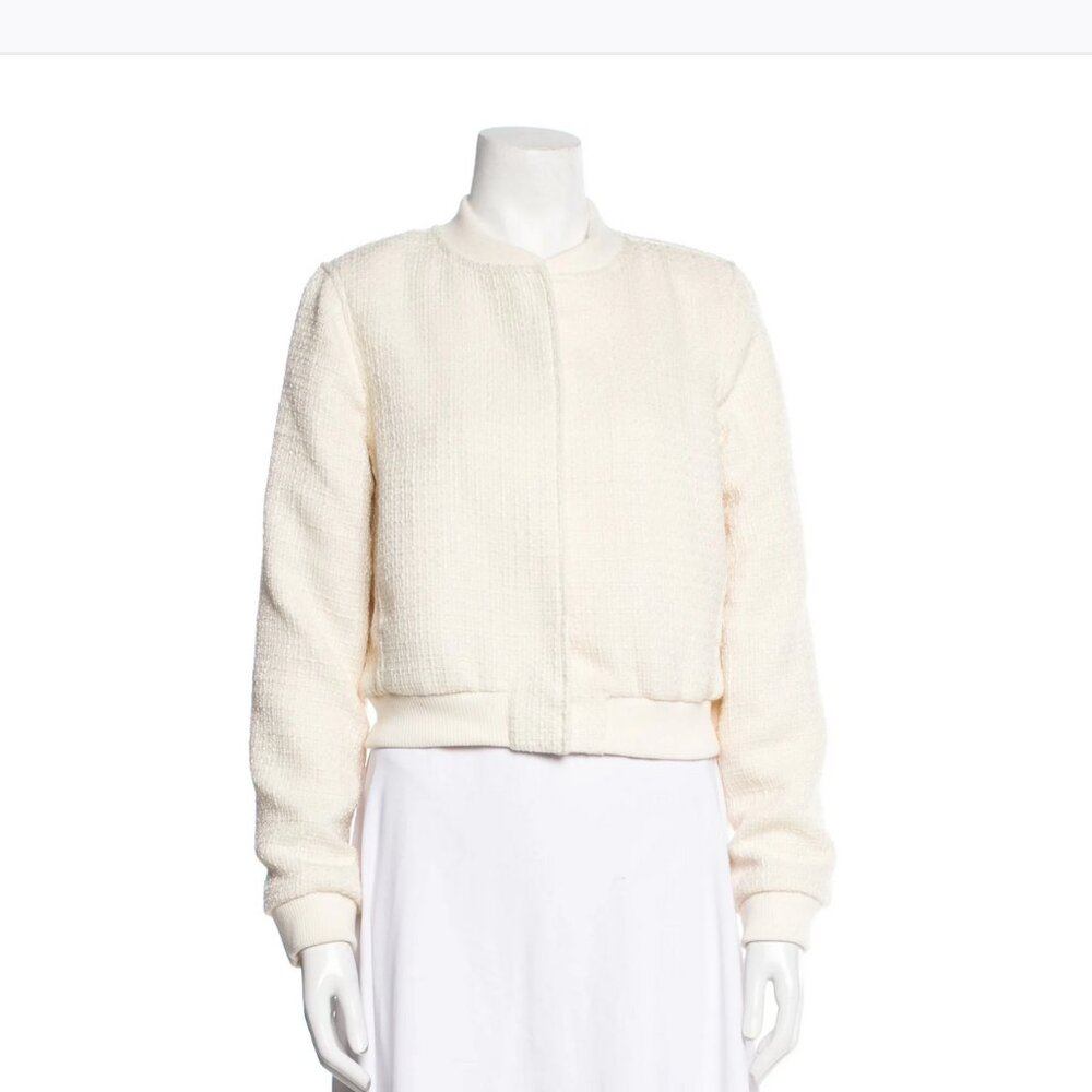 Jason Wu Tweed Bomber Cream Jacket Sz. M